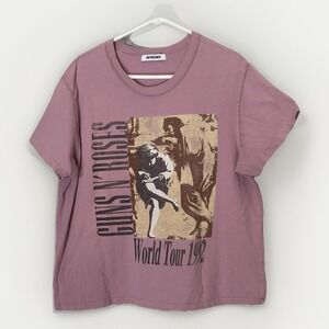 Daydreamer Guns N Roses 1992 World Tour Reverse GF Band T Shirt Womens 1X